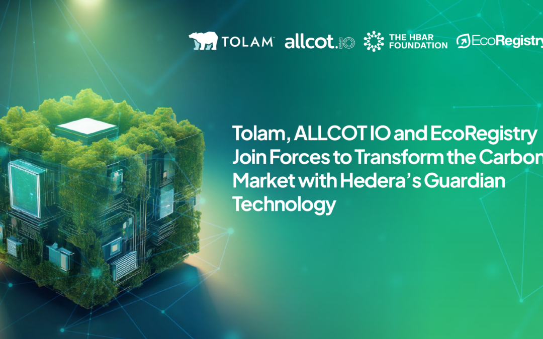 Tolam, ALLCOT IO and EcoRegistry Join Forces to Transform the Carbon Market with Hedera’s Guardian Technology.